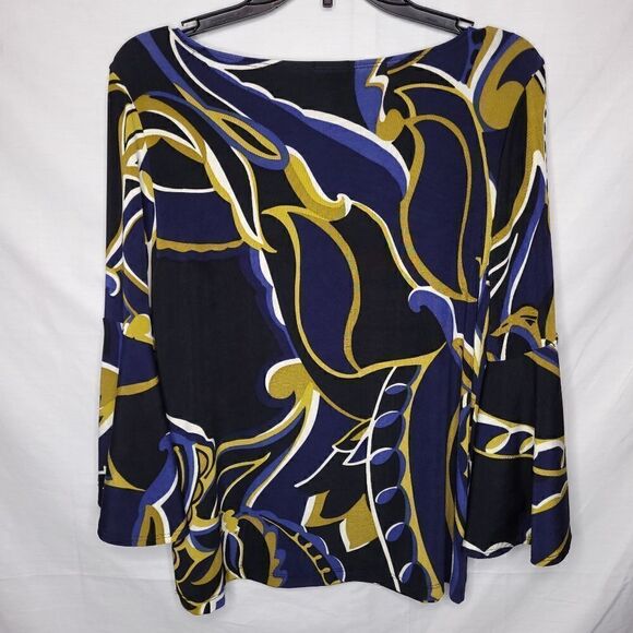 CHICOS TRAVELERS CLASSIC Grand Swirls Top 0 - Picture 6 of 9